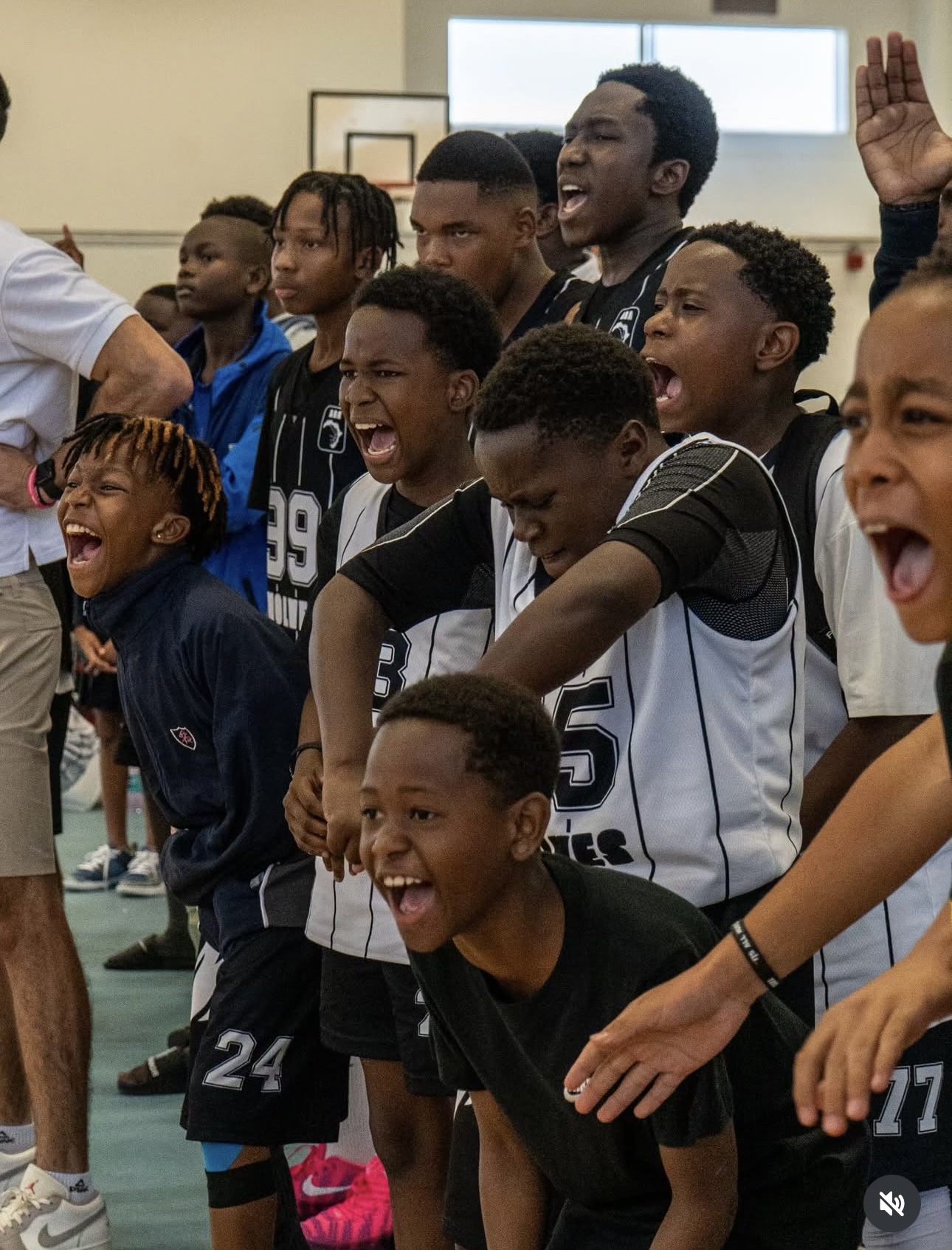 Youngest team celebrating